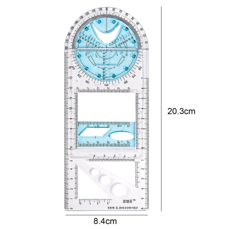 Multifunctional Geometric Ruler Mathematics Drawing Ruler - Junior High Schoo