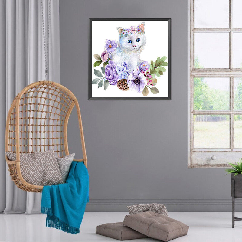 5D Diamond Painting Kit Kitten Full Square Diamond Mosaic Picture Art