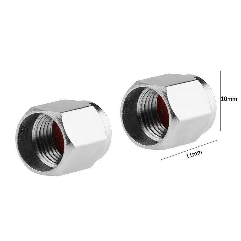 Tuankay 10pcs Valve Caps Dust Covers, Chrome Copper Car Motorcycle Wheel