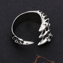 JUNERAIN Stainless Steel Dragon Claw Rings for Men and Women
