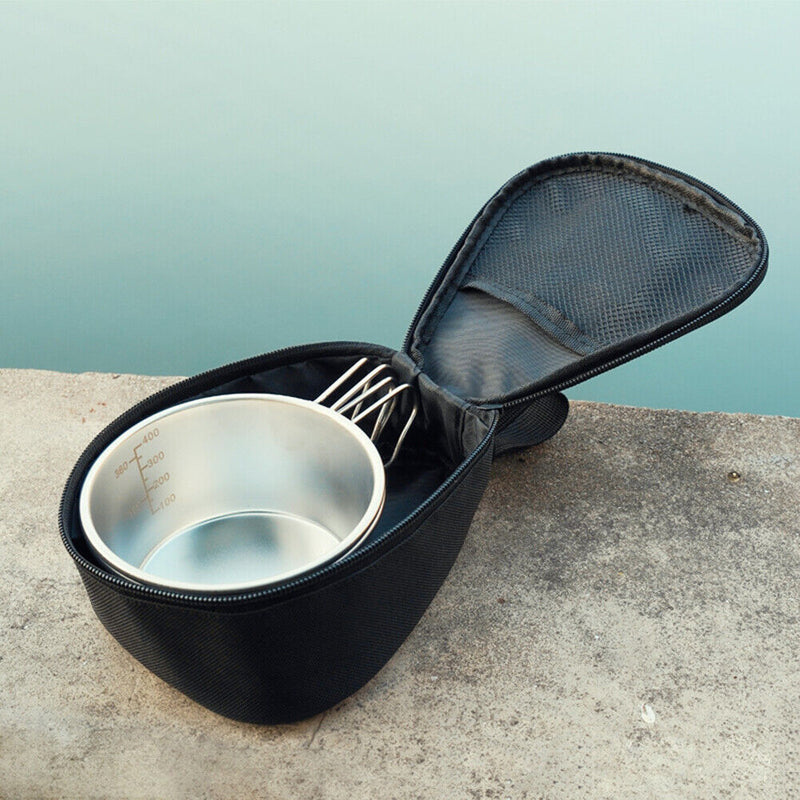 Stainless Steel Bowl Bowl Convenient for Outdoor Camping Backpack Bowl