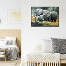 5D DIY Full Drill Diamond Painting Elephant Family Cross Stitch Embroidery
