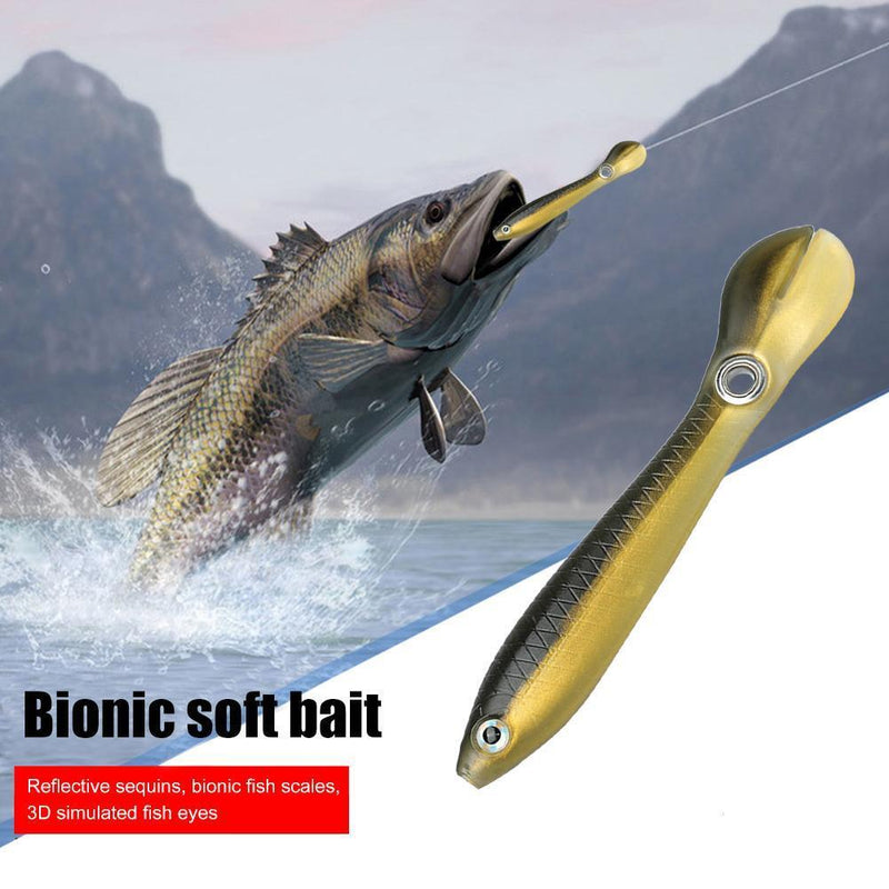 15pcs 10cm/6g Soft Bionic Fishing Baits Artificial Lure (Brown)