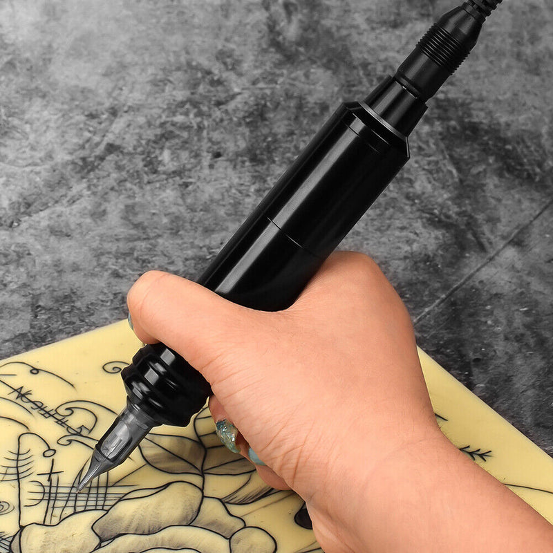 Rotary Tattoo Pen Powerful Silent Motor with Hook Line Guns Body Art Machine