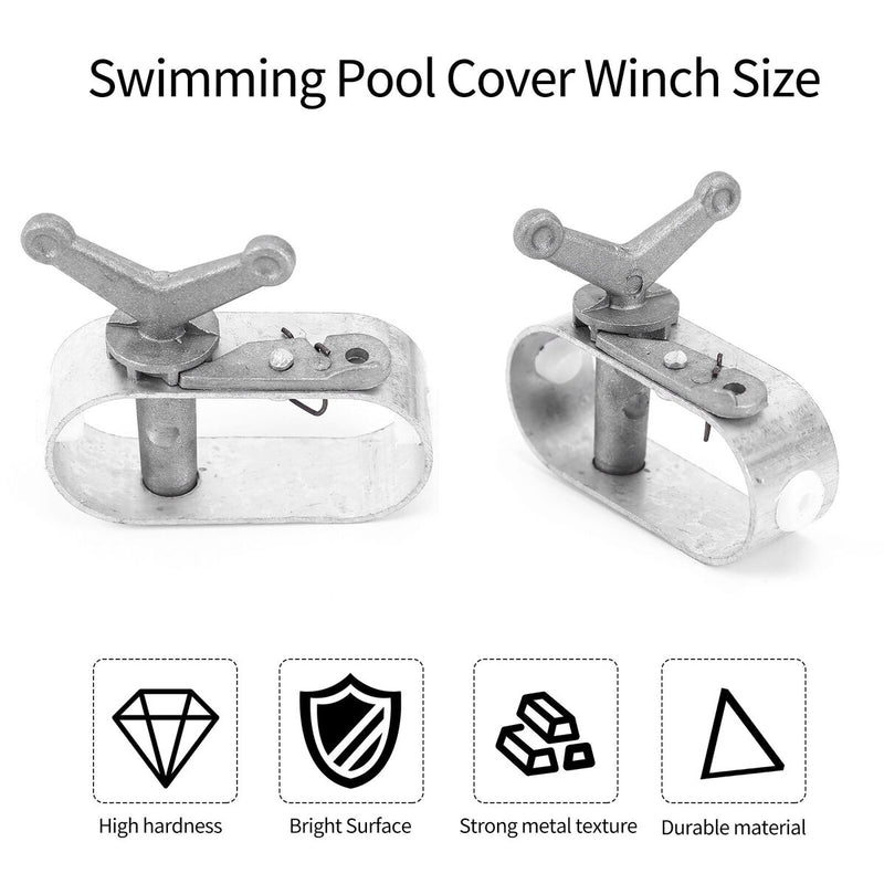 Swimming Pool Cover Cable 100ft Steel Cable & Spring Loaded Winch / Ratchet