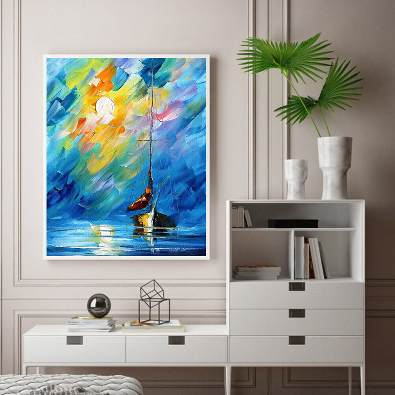 Ship at Sea Oil Paint By Numbers Kit DIY Drawing Picture for Adults Home Decor
