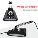 Laptop Mouse Wire Holder Clip Desktop Cord Cable Gaming Organizer (Black)