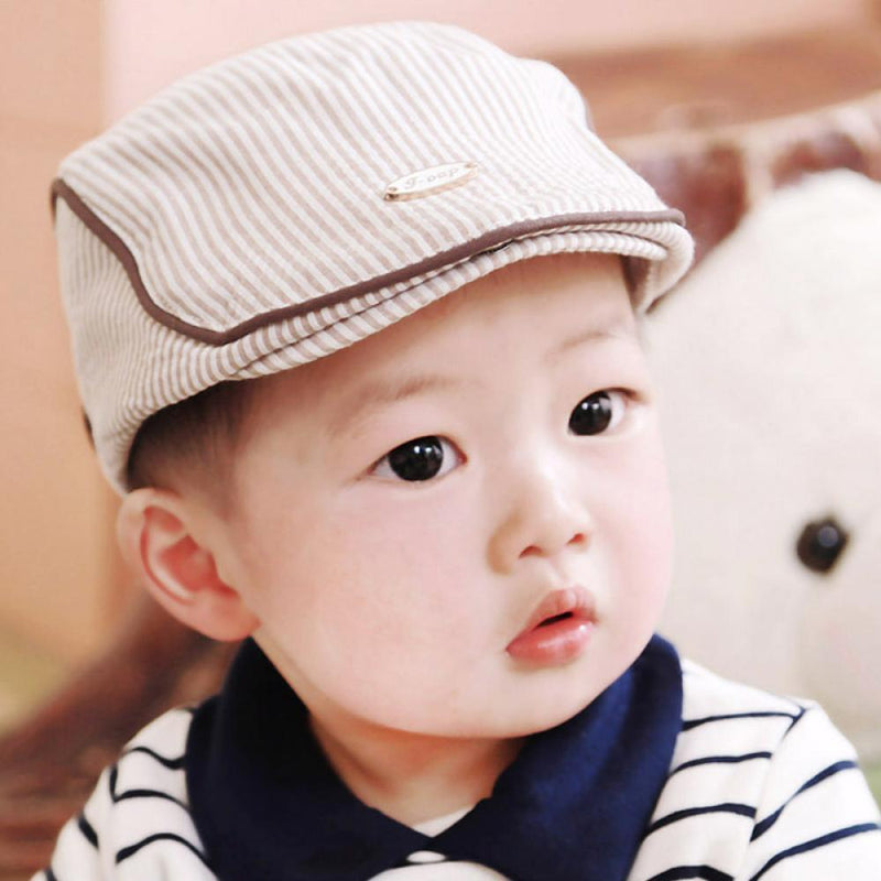 Fashion Baby Kids Peaked Baseball Casquette Stripe Beret Cap Hat