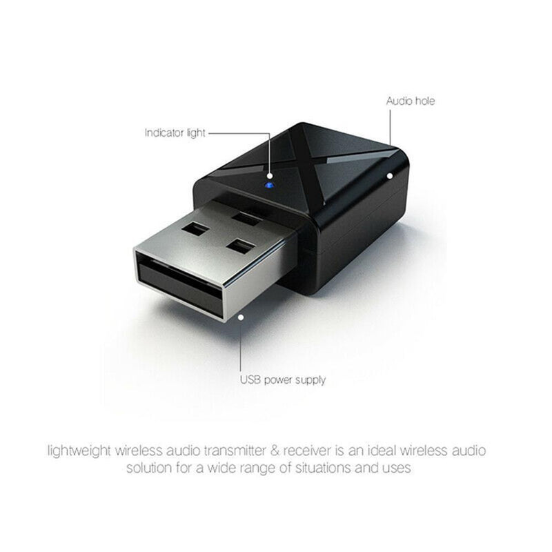 Wireless USB Bluetooth Adapter BT 5.0 Dongle Music Audio Receiver Transmitter fo