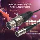 1m Mini XLR 3Pin Male to XLR 3Pin Female Camera Microphone Audio Cable  Newly