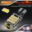 T15 W16W LED Car Reverse Turn Signal  Light Bulb 4014 45SMD Bulb (Red)