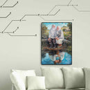 5D Rhinestone Pictures DIY Couple By River Full Round Drill Diamond Painting Kit