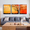 DIY Paint By Number Kit Beautiful Sunset Triptych Acrylic Paint Art Craft Gift