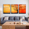 DIY Paint By Number Kit Beautiful Sunset Triptych Acrylic Paint Art Craft Gift