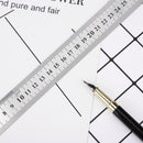 Stainless Steel Metal Straight Ruler Double Sided Measuring Tool (200mm) Newly
