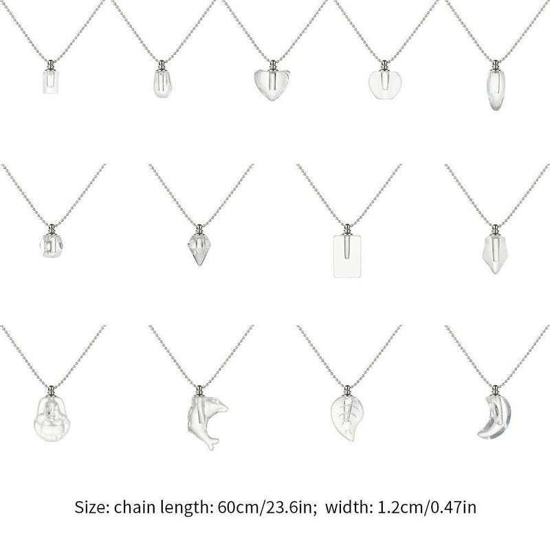 Wishing Bottle Pendant Perfume Jar Pendant Crystal Vial Necklace Lucky Charm