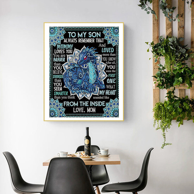 Diamond Painting 5D DIY Letters Partial Special Drill Rhinestone Kit (Y241)