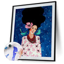 40x50cm Frameless Long Hair Girl DIY Oil Paint By Numbers Picture Home Decor