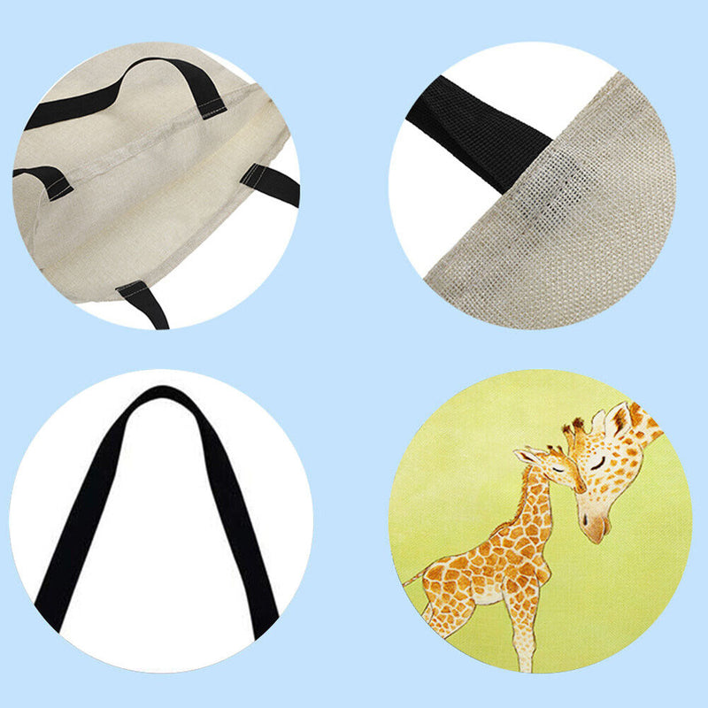 SoeHong Giraffe Printed, Casual, Large Capacity, Ha Shopping Bag