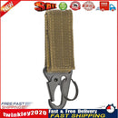 Outdoor Carabiner Keychain Nylon Hanging Webbing Buckle MOLLE Hook (Khaki) Newly