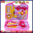 15pcs Children Doctor Pretend Play Set Portable Suitcase Medical Tool(Pink)
