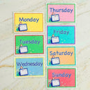 7Pcs Alphabet Number Flash Week Card Set Preschool Educational R6H6 L3H3 K6B7