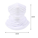 Cycling Camping Neck Tube Scarf Ice Silk Outdoor Running Bandana (white)