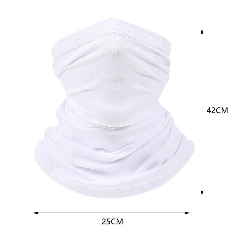 Cycling Camping Neck Tube Scarf Ice Silk Outdoor Running Bandana (white)