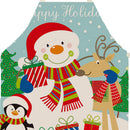 Merry Christmas Linen Apron Durable Washable Neck Apron Kitchen Accessories