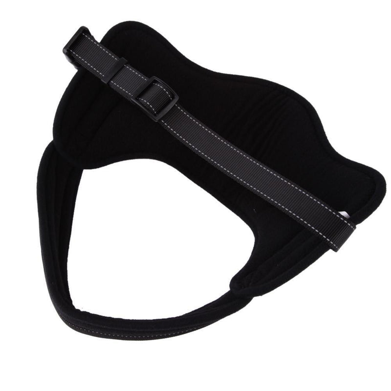 Adjustable Harness  Pulling Padded Large Dog Harness Collar (Black)(L)