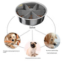 Pet Dog Feeding Food Bowl Rotating Slow Down Eating Feeder Dish Bowl (Grey)