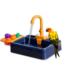 Small Bird Birdcage Bathtub Faucet Auto Parrot Shower Toys (Sapphire Blue) Newly