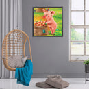 Diamond Painting 5D DIY piglet eating Full Round Drill Rhinestone Picture