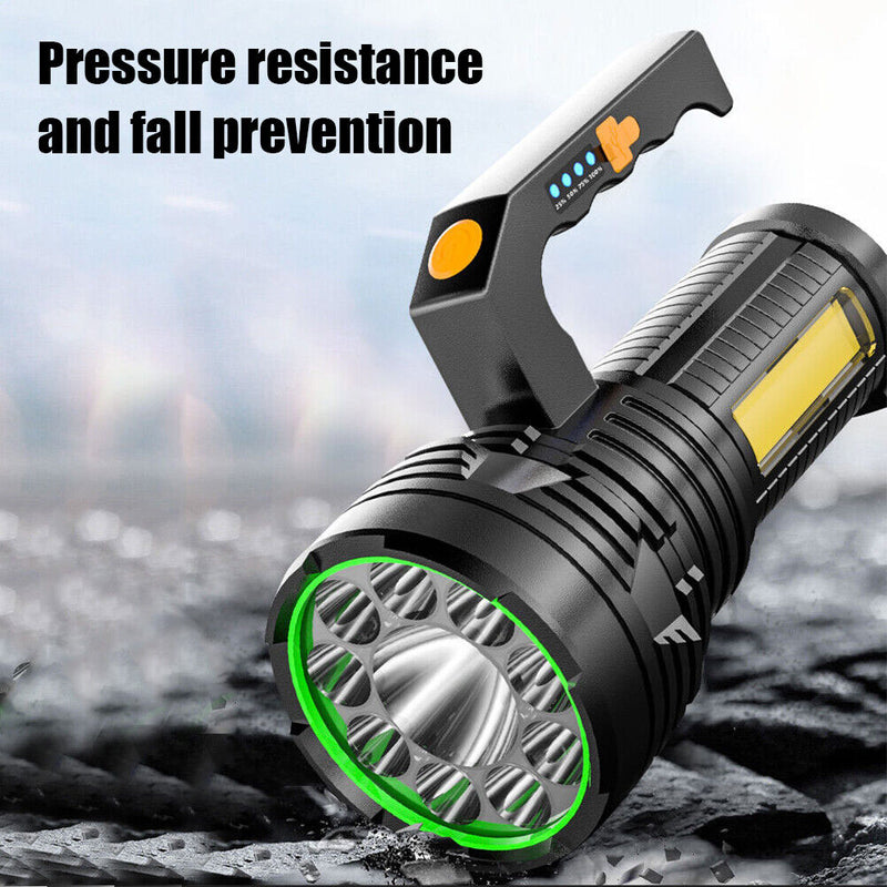 Outdoor Spotlight with Handle Waterproof Emergency Patrol Side Flashlight Newly