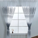 Leaf Print Semi-shading Tulle Curtains Living Room Bedroom Window Screen Drap