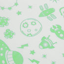 Creative Spaceship Glowing Wall Stickers DIY Kid Bedroom Fluorescent