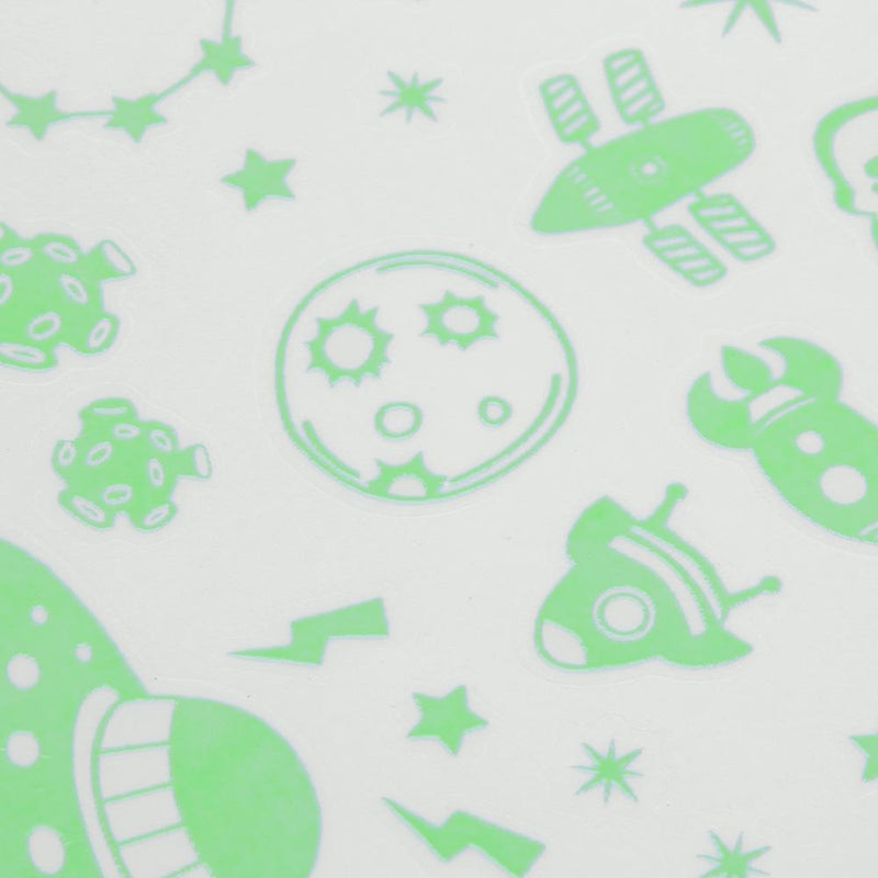 Creative Spaceship Glowing Wall Stickers DIY Kid Bedroom Fluorescent