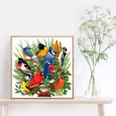 Diamond Full Drawing DIY Drill Round Rhinestone Birds Gathering 5D Painting K