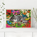 Diamond Painting 5D DIY Cat Full Round Drill Rhinestone Picture (NH1195) Newly