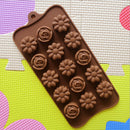 Nice 15 Cavity Silicone Flower Rose Chocolate Cake Soap DIY Mold Baking S1V7