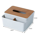 #A Tissue Box Wood Cover Napkin Holder Dispenser Home Desktop Paper Towel Storag
