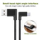 Nylon Braided 90 Degree USB3.1 Type-C Port Data Charging Cable