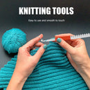 Crochet Needles 9 Piece ABS Knitting Crochet Needles Double Color Plastic Handle