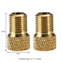2x Presta to Schrader Bike Valve Adapters Bicycle Pump Gas Nozzle Tube Tool