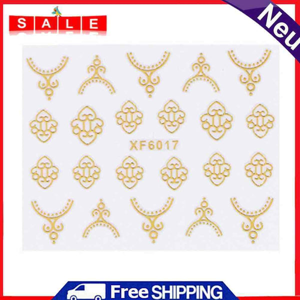 1 Set Sexy Nail Stickers DIY Nail Art Decoration Metal Color Manicure Tools