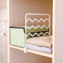 Creative Wardrobe Cabinet Partition Desktop Divider Storage Shelf (White) Newly