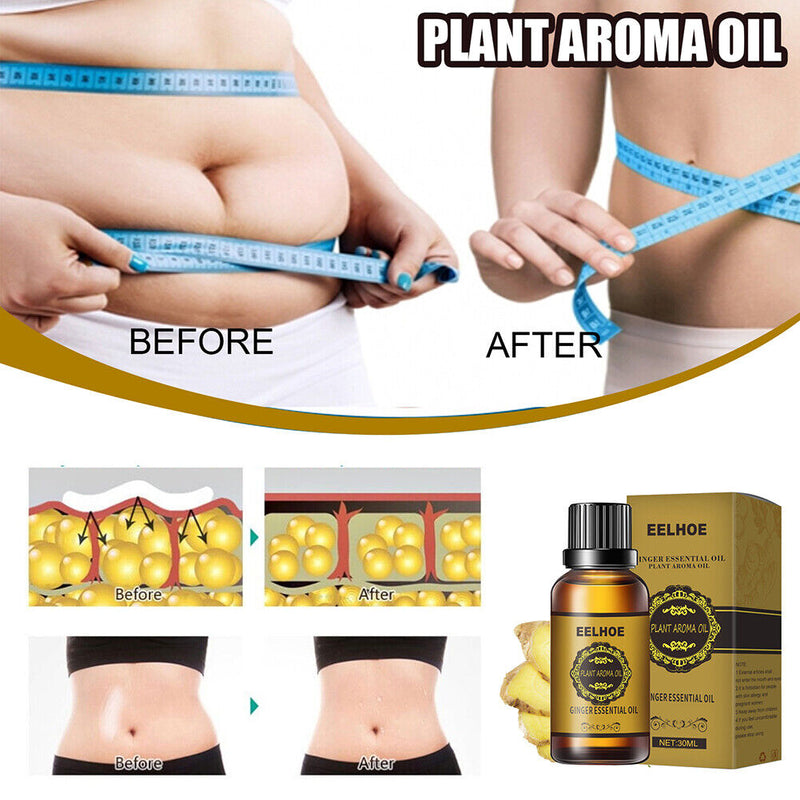 30ml massager Oil GINGER ESSENTIAL PLANT AROMA Belly Drainage(30ml)