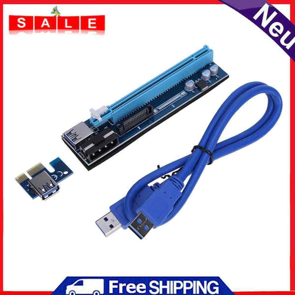 6-Pin Power PCI-E Graphics Card Riser 1X to 16X Extension Cable for GPU Mining
