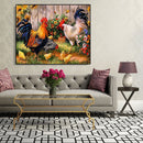 Painting By Numbers Kit DIY Flower Chicken Hand Painted Canvas Oil Art Picture