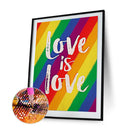 5D DIY Diamond Painting Full Round Drill Six-color rainbow Picture of Rhine